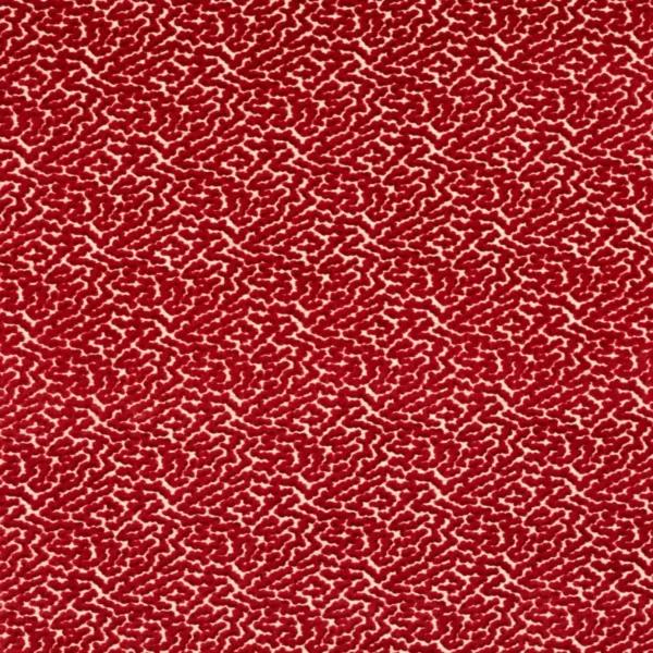 red misc velvet-chenille fabric from Colefax & Fowler