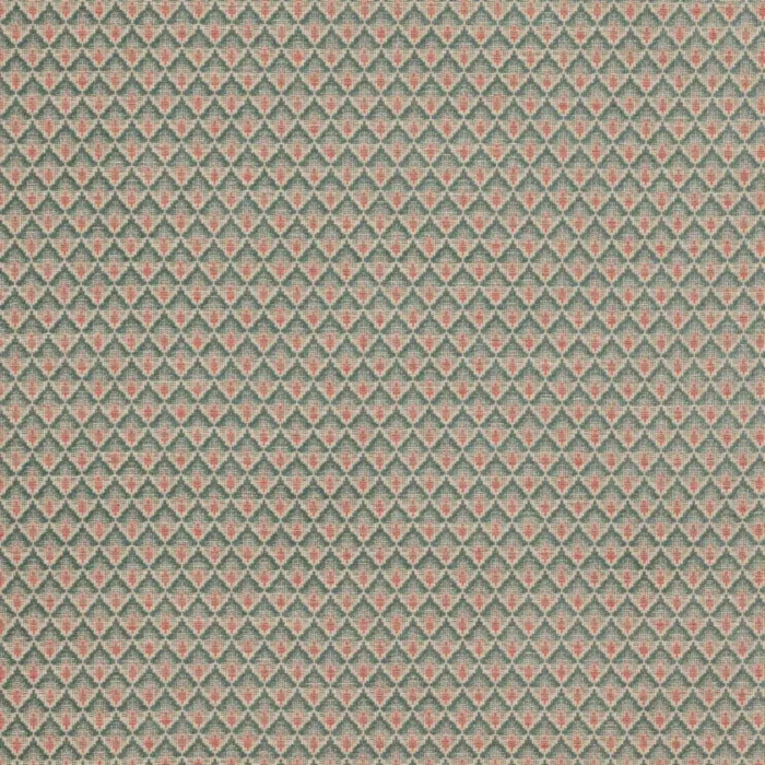 Carlotta Fabric - Tomato / Teal swatch