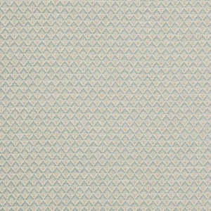 blue geometric jacquard fabric from Colefax & Fowler