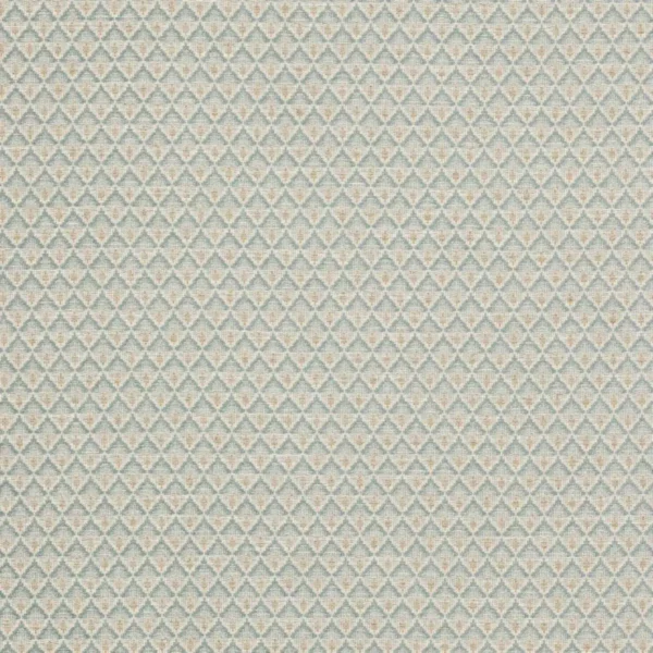 Carlotta Fabric - Old Blue by blue geometric jacquard fabric from Colefax & Fowler