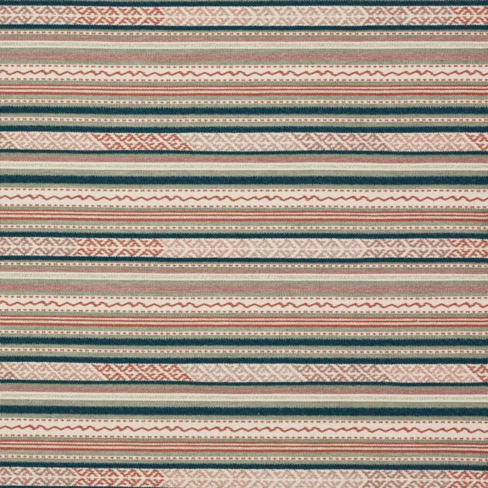 Genista Fabric - Tomato / Teal swatch