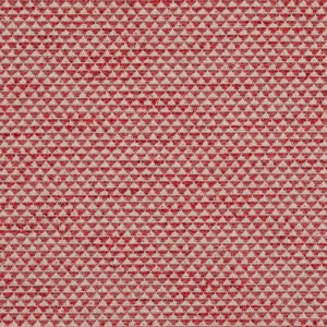 red geometric jacquard fabric from Colefax & Fowler