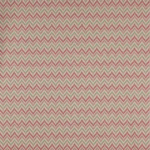 red geometric jacquard fabric from Colefax & Fowler