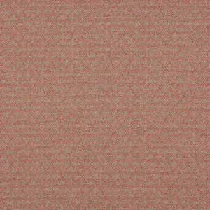 red geometric jacquard fabric from Colefax & Fowler