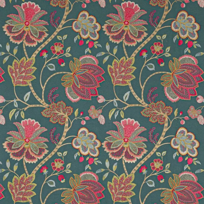 Baptista Linen Fabric - Teal swatch