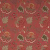 red botanical embroideried fabric from Colefax & Fowler