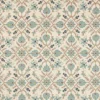 blue botanical embroideried fabric from Colefax & Fowler