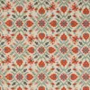 red botanical embroideried fabric from Colefax & Fowler