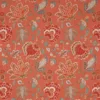 red botanical embroideried fabric from Colefax & Fowler