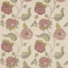 red botanical embroideried fabric from Colefax & Fowler