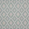 blue geometric embroideried fabric from Colefax & Fowler