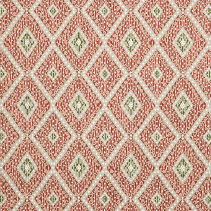 Rowley Fabric - Red / Green swatch