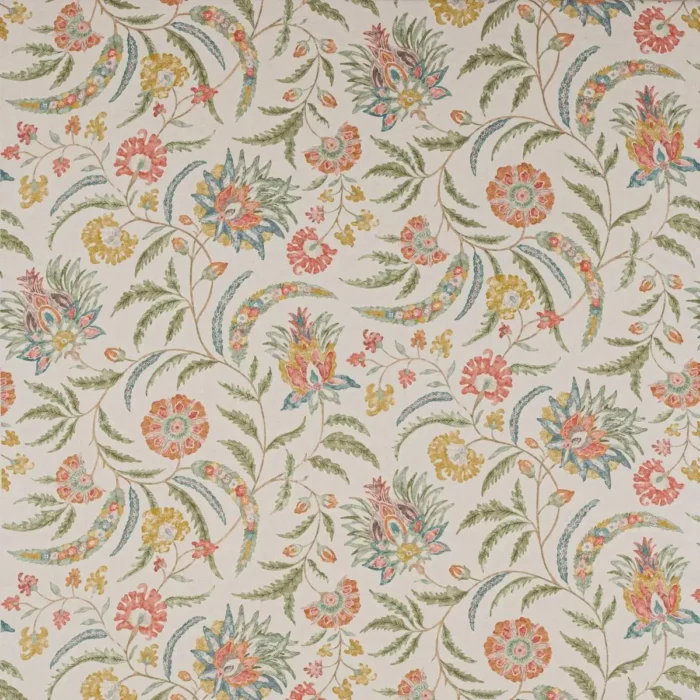 Campion Fabric - Pink / Green swatch
