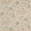 multicolour botanical linen fabric from Colefax & Fowler