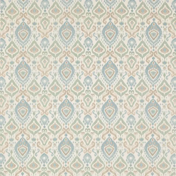 Samson Fabric - Blue by blue traditional printed fabric from Colefax & Fowler