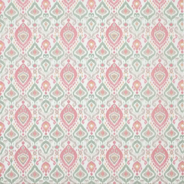Samson Fabric - Red / Green by green traditional printed fabric from Colefax & Fowler