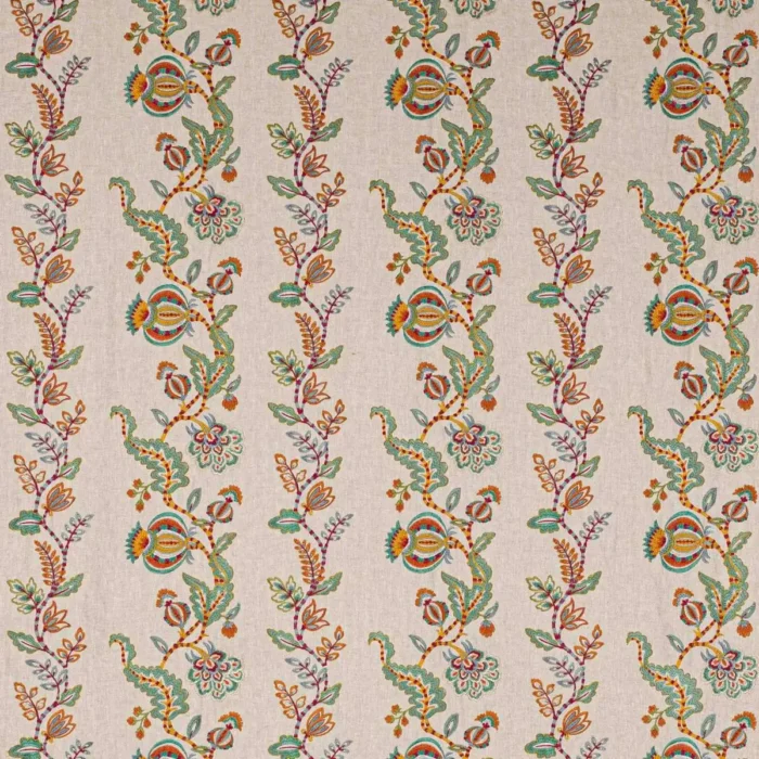 Ariadne Fabric - Ruset / Sage swatch