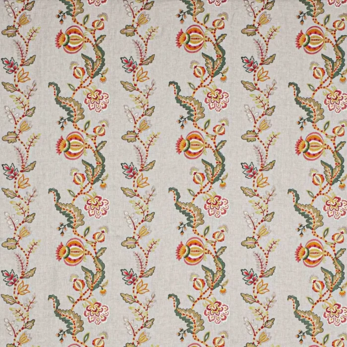 Ariadne Fabric - Red / Green swatch