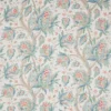 blue botanical linen fabric from Colefax & Fowler