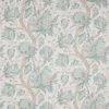 blue botanical linen fabric from Colefax & Fowler