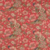 red botanical linen fabric from Colefax & Fowler