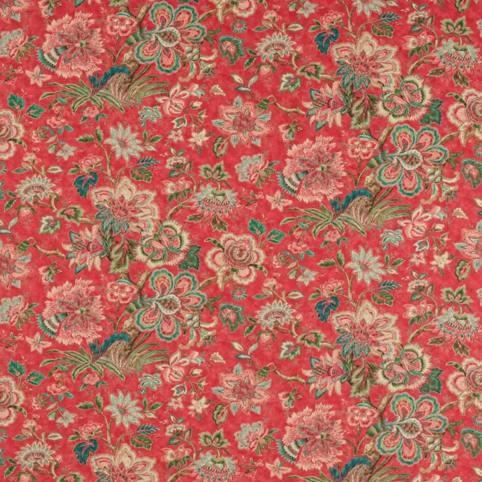 Flores Fabric - Red swatch