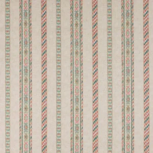 multicolour striped linen fabric from Colefax & Fowler