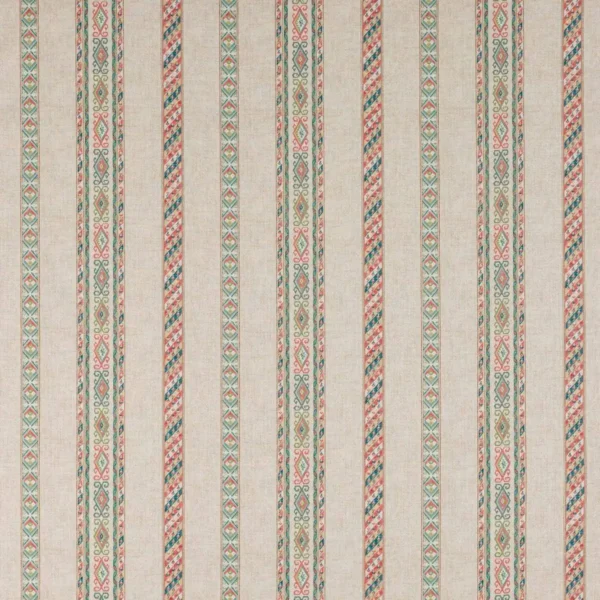 multicolour striped linen fabric from Colefax & Fowler
