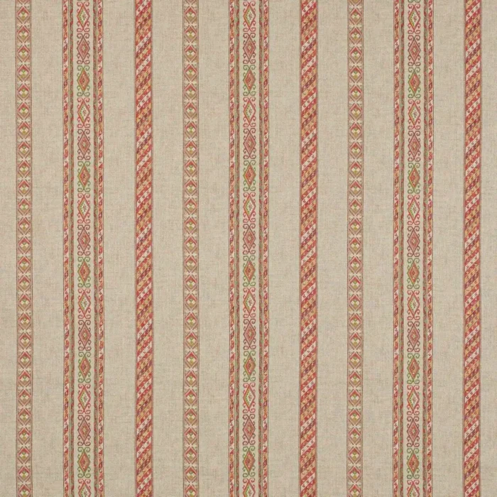 Tait Stripe Fabric - Red / Green swatch