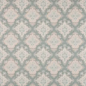 blue geometric linen fabric from Colefax & Fowler