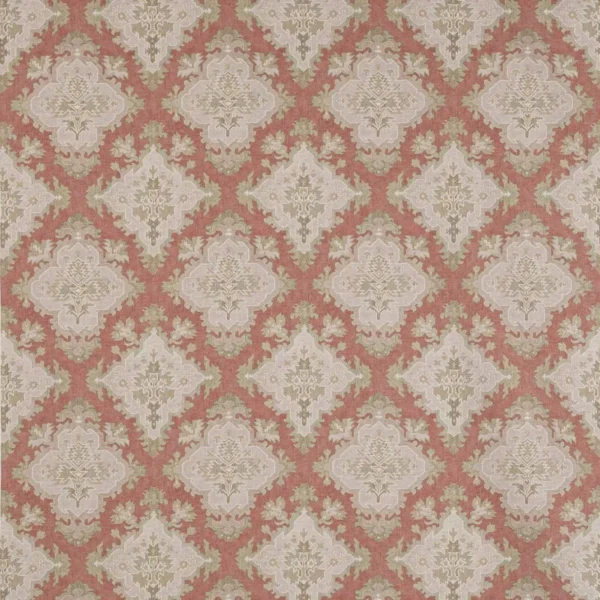 Irwin Fabric - Red by red geometric linen fabric from Colefax & Fowler
