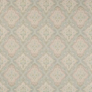 blue geometric linen fabric from Colefax & Fowler