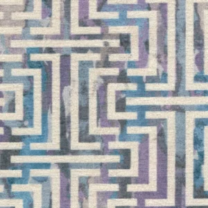 black-grey geometric velvet-chenille fabric from Cristina Marrone