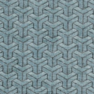 blue geometric velvet-chenille fabric from Cristina Marrone
