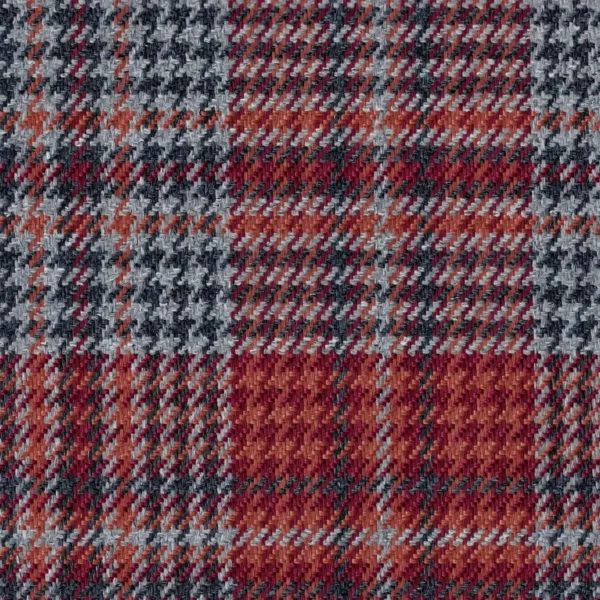 Bologna Fabric - 3261 by red checked jacquard fabric from Cristina Marrone