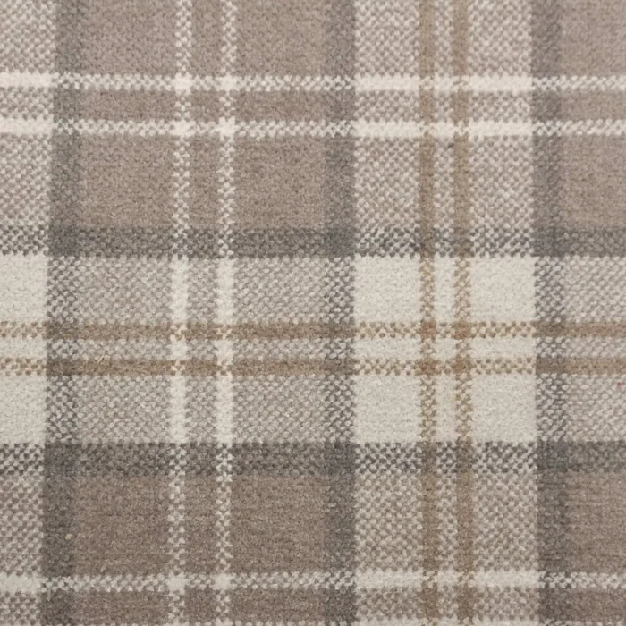 Lana Plaid Fabric - Latte swatch