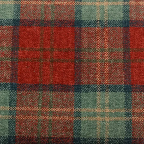 Lana Plaid Fabric - Ruby by blue checked woven fabric from Cristina Marrone