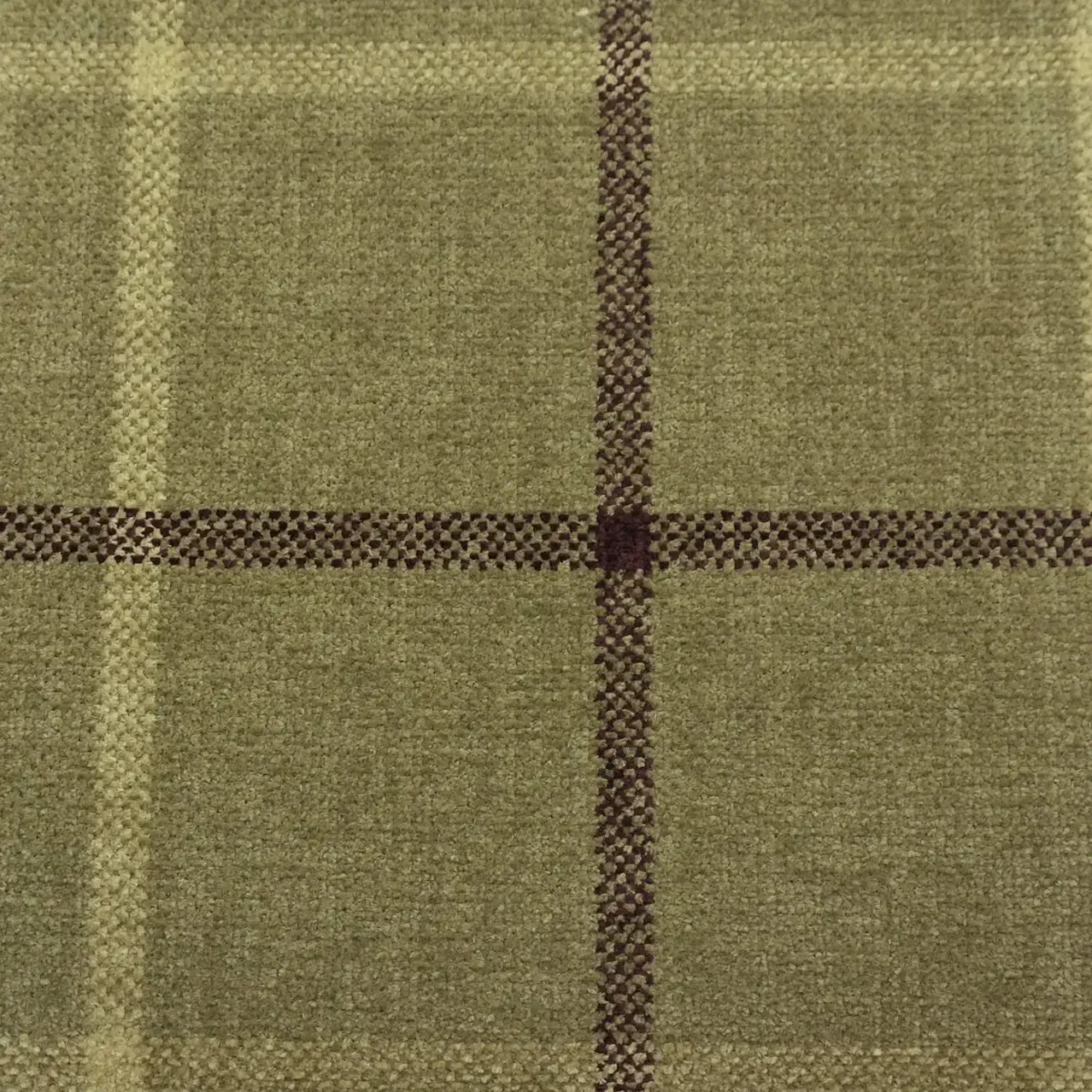Lana Window Pane Fabric - Olive by green checked woven fabric from Cristina Marrone