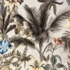 black-grey botanical velvet-chenille fabric from Cristina Marrone
