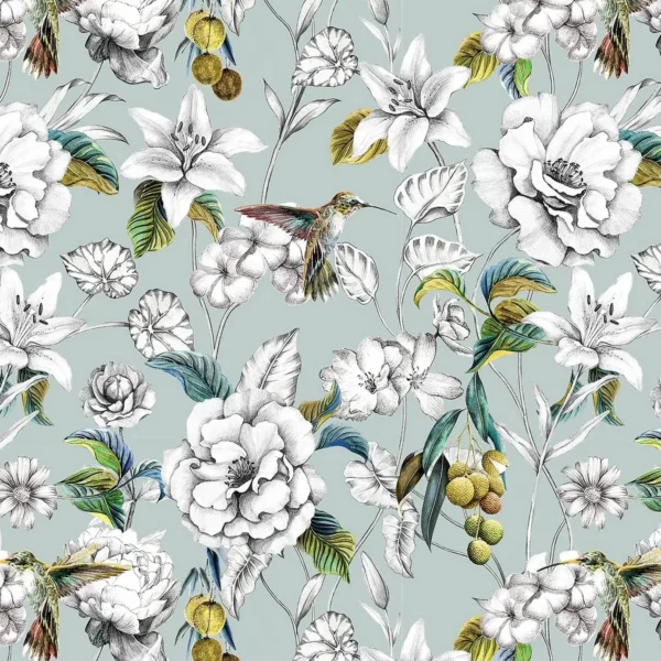 Maestro Fabric - 3376 by blue animal velvet-chenille fabric from Cristina Marrone