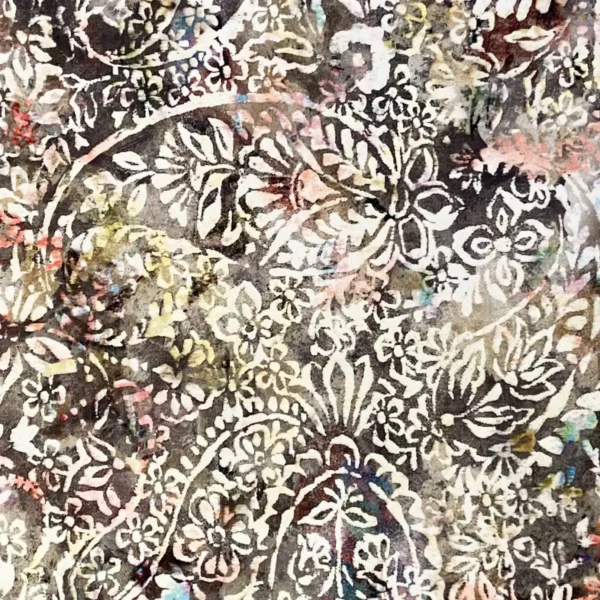 Maestro Fabric - 3381 by green botanical velvet-chenille fabric from Cristina Marrone