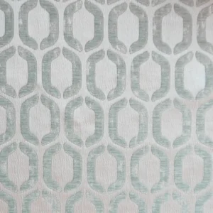 blue geometric jacquard fabric from Cristina Marrone