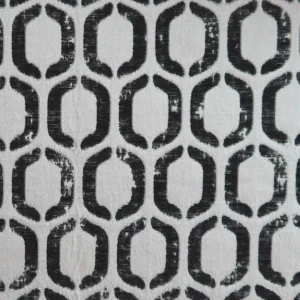 black-grey geometric jacquard fabric from Cristina Marrone