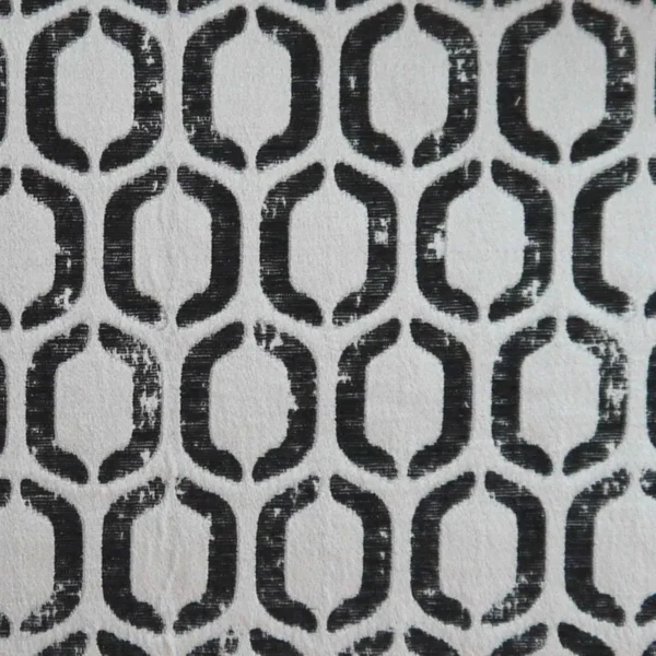 Murano Fabric - 3038 by black-grey geometric jacquard fabric from Cristina Marrone