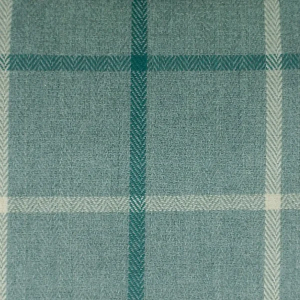 Piazza Window Pane Fabric - Archer by blue checked woven fabric from Cristina Marrone