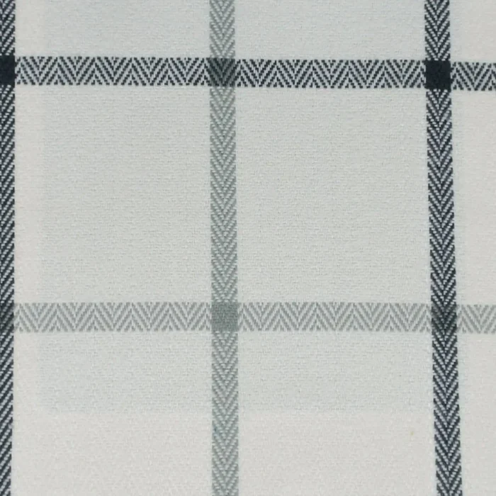 Piazza Window Pane Fabric - Snow swatch