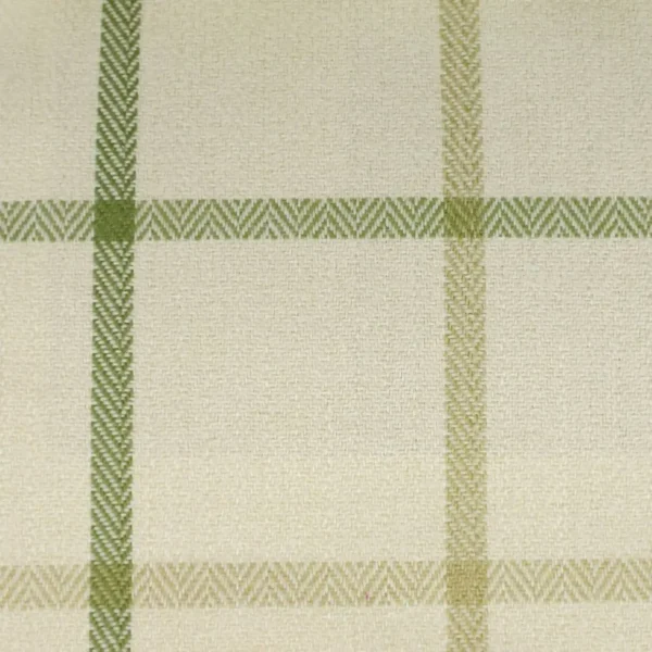 Piazza Window Pane Fabric - Spring by green checked woven fabric from Cristina Marrone
