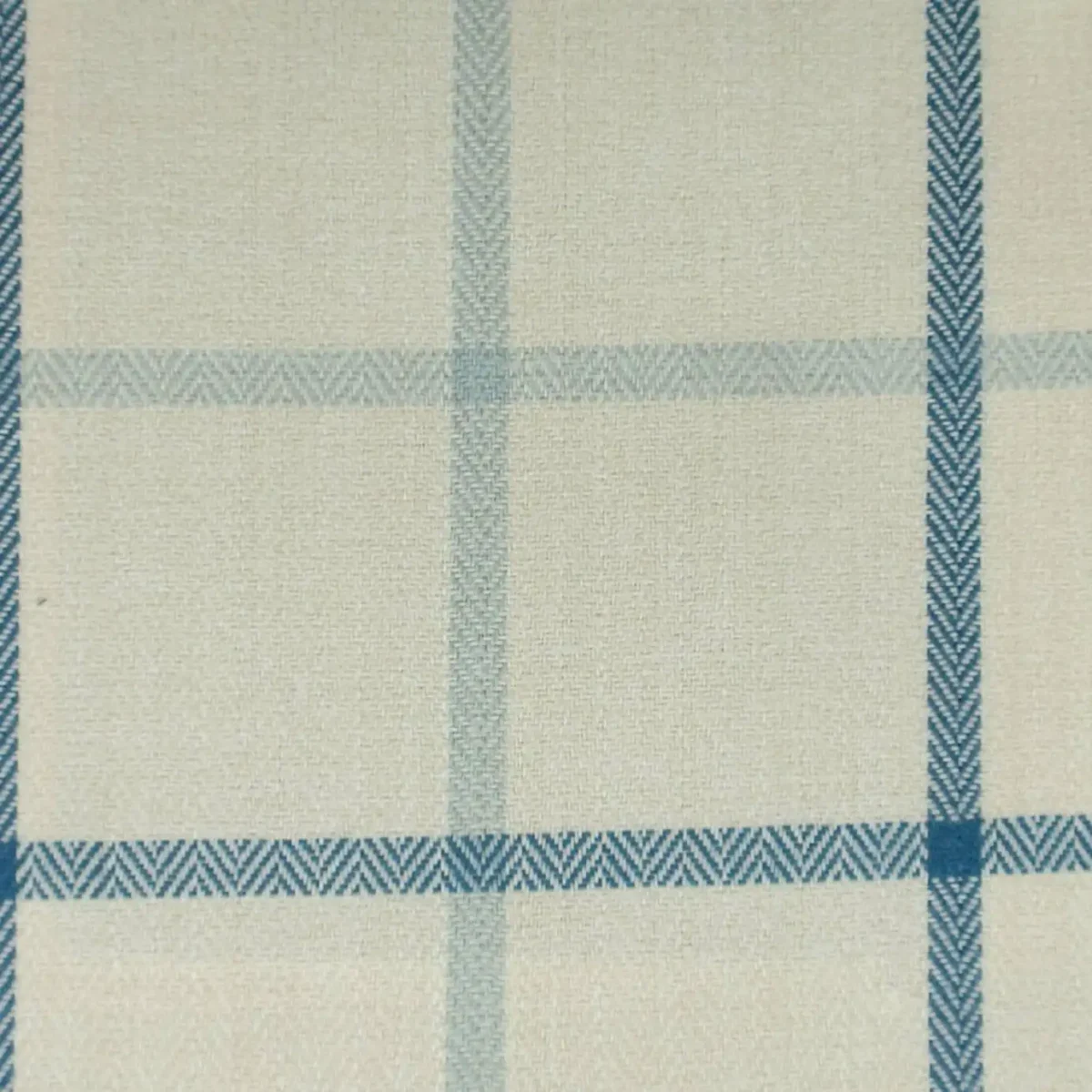 Piazza Window Pane Fabric - Putty by blue checked woven fabric from Cristina Marrone