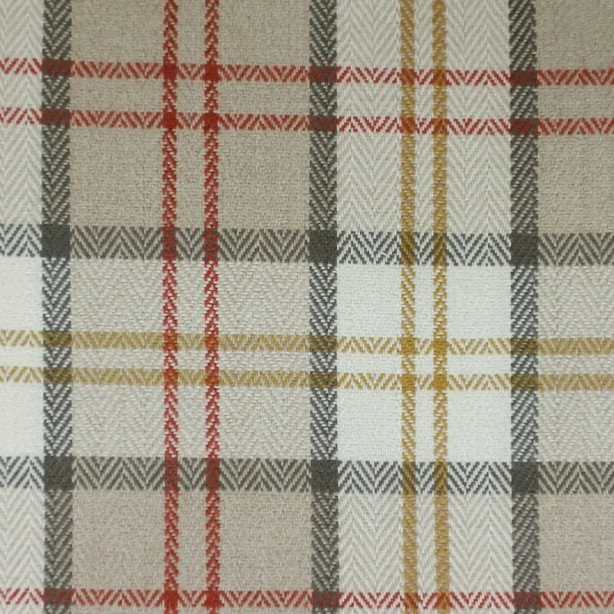 Piazza Plaid Fabric - Natural by brown checked woven fabric from Cristina Marrone
