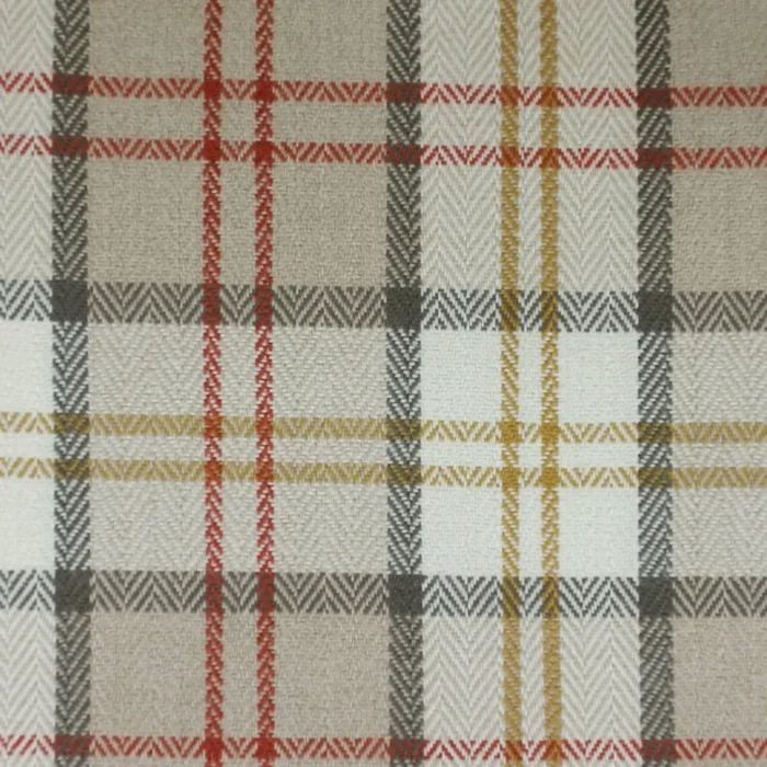 Piazza Plaid Fabric - Natural swatch